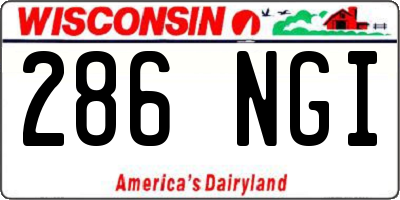 WI license plate 286NGI