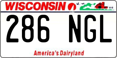 WI license plate 286NGL