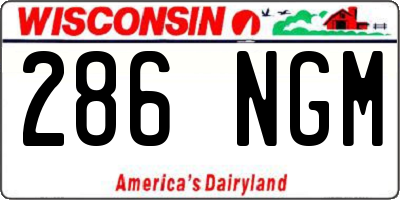 WI license plate 286NGM