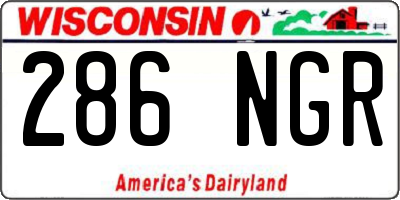 WI license plate 286NGR