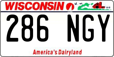 WI license plate 286NGY