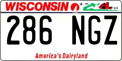 WI license plate 286NGZ