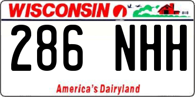 WI license plate 286NHH