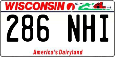 WI license plate 286NHI