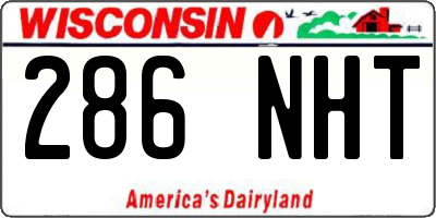 WI license plate 286NHT