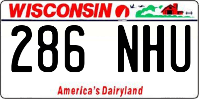 WI license plate 286NHU