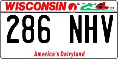 WI license plate 286NHV