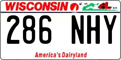 WI license plate 286NHY