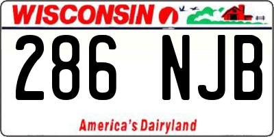 WI license plate 286NJB