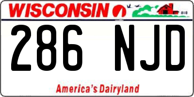 WI license plate 286NJD