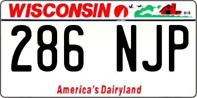 WI license plate 286NJP