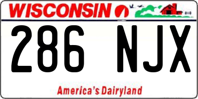 WI license plate 286NJX