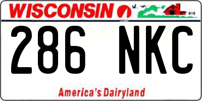 WI license plate 286NKC