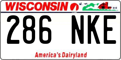 WI license plate 286NKE