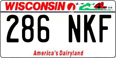 WI license plate 286NKF