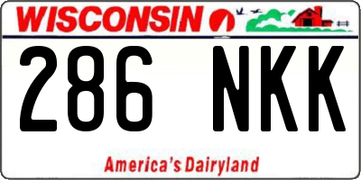 WI license plate 286NKK