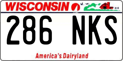 WI license plate 286NKS