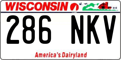WI license plate 286NKV