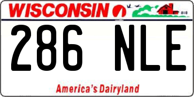 WI license plate 286NLE