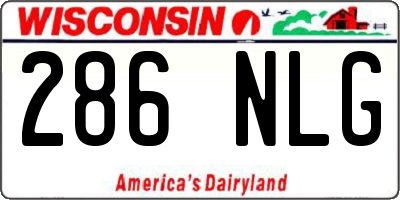 WI license plate 286NLG