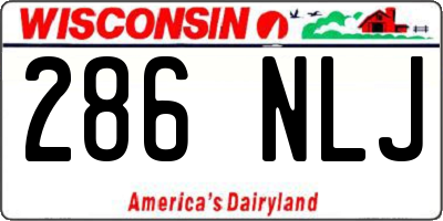 WI license plate 286NLJ