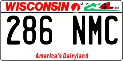 WI license plate 286NMC