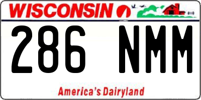 WI license plate 286NMM