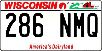 WI license plate 286NMQ