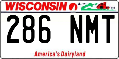 WI license plate 286NMT
