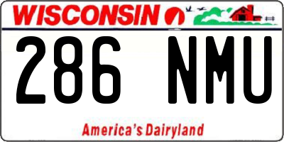 WI license plate 286NMU