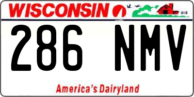 WI license plate 286NMV