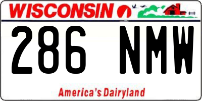 WI license plate 286NMW