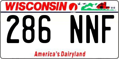 WI license plate 286NNF