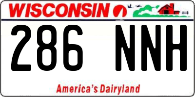WI license plate 286NNH