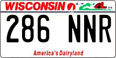WI license plate 286NNR