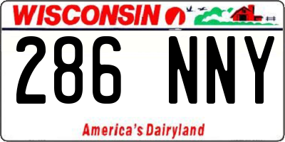 WI license plate 286NNY