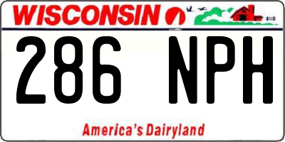 WI license plate 286NPH