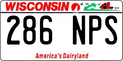 WI license plate 286NPS