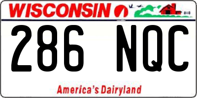 WI license plate 286NQC