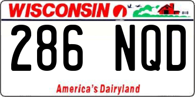 WI license plate 286NQD