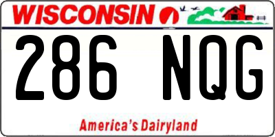 WI license plate 286NQG