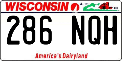 WI license plate 286NQH
