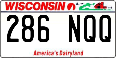 WI license plate 286NQQ