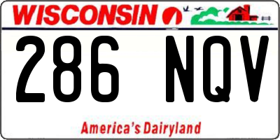 WI license plate 286NQV
