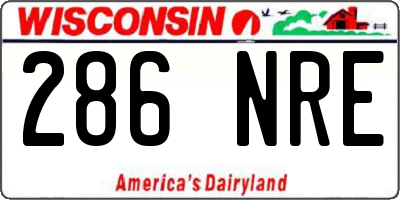 WI license plate 286NRE