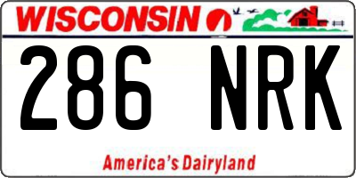 WI license plate 286NRK