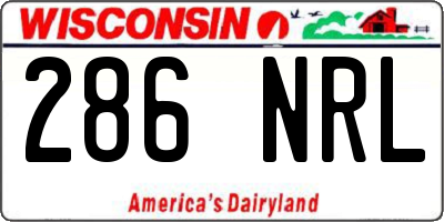 WI license plate 286NRL