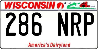 WI license plate 286NRP
