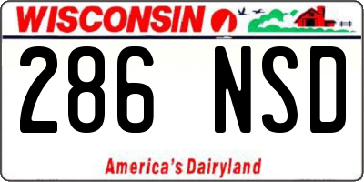 WI license plate 286NSD