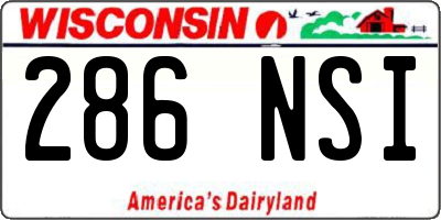 WI license plate 286NSI